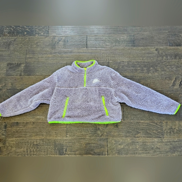Nike Women's Crop Fleece Sweatshirt sz large - Picture 1 of 5